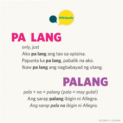 pallang in tagalog|PA LANG: Definition of the Tagalog word pa lang in English..